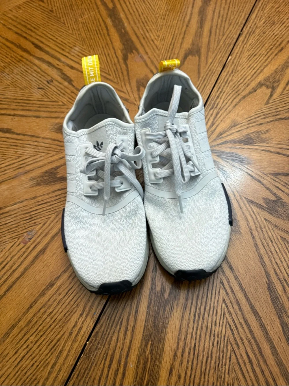 adidas White and Yellow NMD Casual Running Shoes
